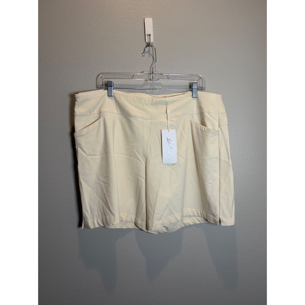 Lady Hagen Easy Shaper Golf Shorts Khaki Cream HydroDri WGH14347